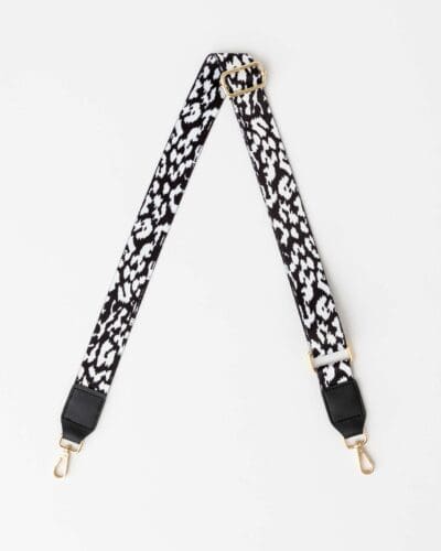 Stella + Gemma Bag Strap B/W Cheetah