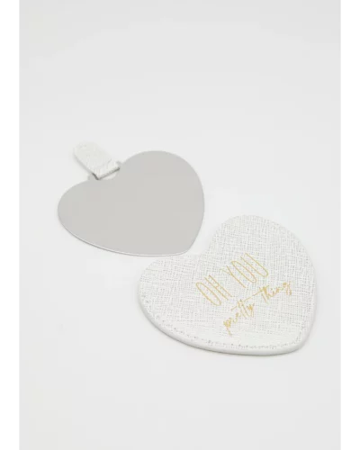 Stella + Gemma Compact Mirror Silver Heart