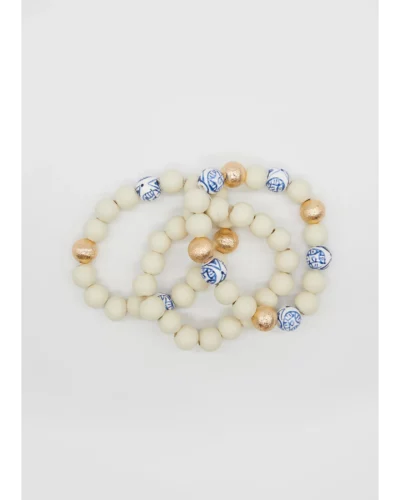 Stella + Gemma Bracelet Set3 Chinese ceramic blue