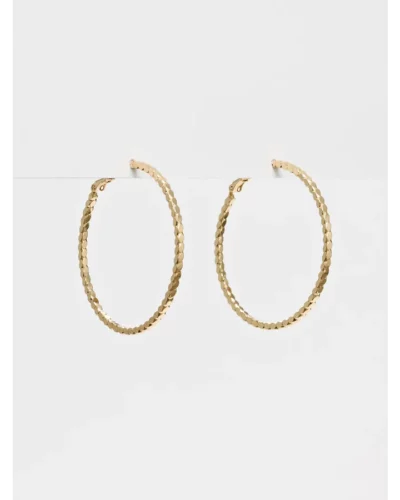 Stella + Gemma Gold Hoop Textured Earrings