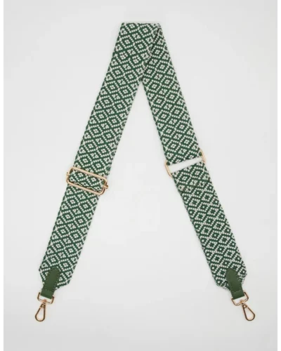 Stella + Gemma Emerlad/Wht Diamonds Bag Strap