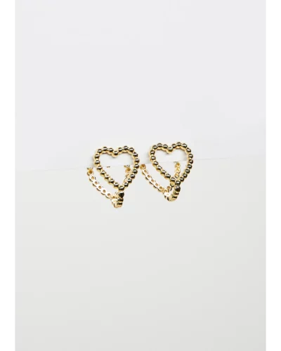 Stella + Gemma Claw Heart Gold Earring