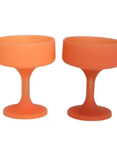 Hā Naturally Terra + Peach Mecc Silicone Unbreakable Cocktail Glasses