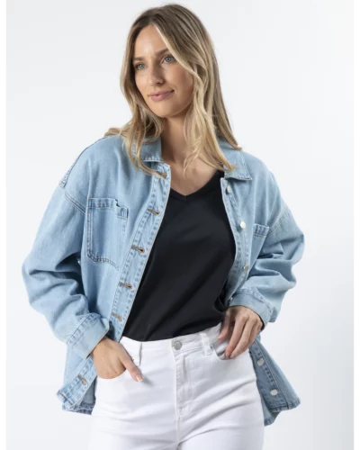 Stella + Gemma Mid Blue Zippy Shirt