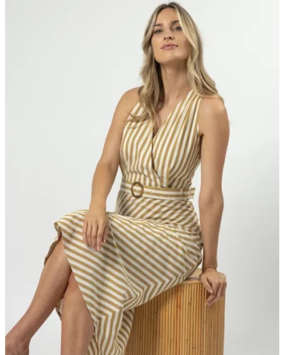 Stella + Gemma Butterscotch Stripe Rael Dress