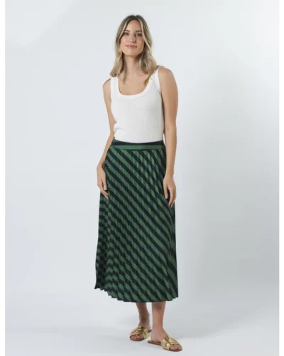 Stella + gemma Navy/Green Stripe Bridgette Skirt