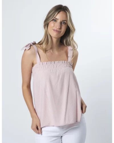 Stella + Gemma Blushing Stripe Phoebe Top