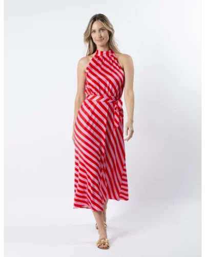 Stella + Gemma Pink/Red Stripe Clementine Dress