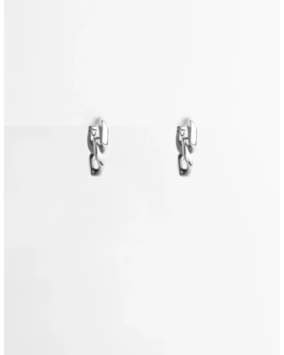 Stella + Gemma Silver Chunky 2 link chain Earrings