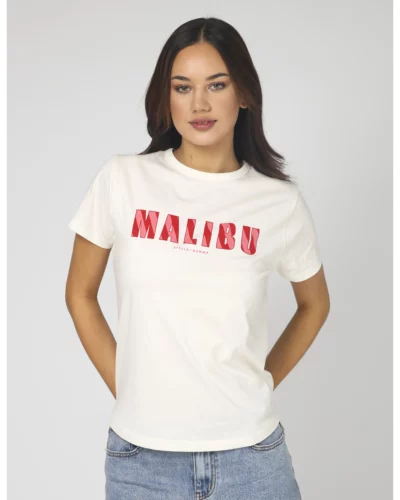 Stella + Gemma White Malibu Stripes Ace Tee