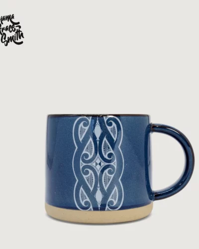 Moana Road Navy Glazed Ceramic Mug - Miriama Grace-Smith