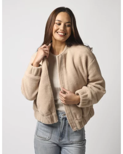 Stella + Gemma Buttercream Bomber Jacket