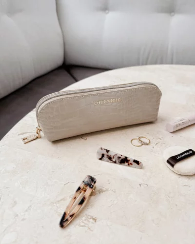 Louenhide Croc Putty Jayne Makeup Bag