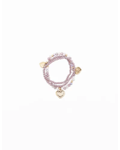 Stella + Gemma Lilac w/Gold Heart Charms