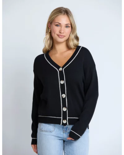 Stella + Gemma Black Annaliese Cardigan