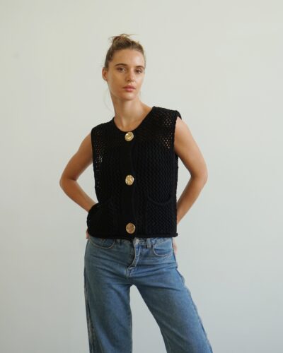 Worthier Black Etta Vest