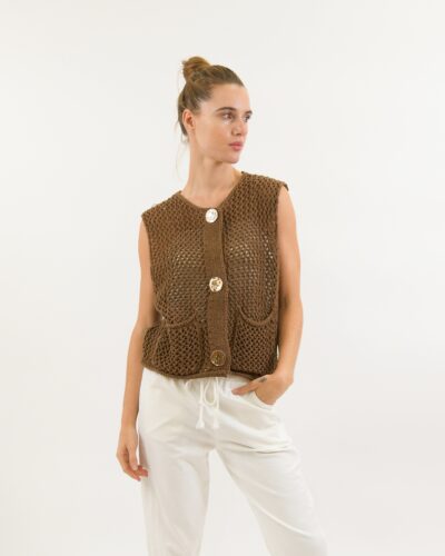 Worthier Chocolate Etta Vest