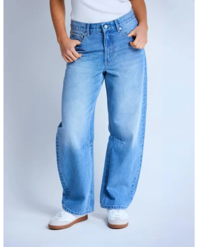 Stella + Gemma Mid Blue Wash Carson Barrel Jean