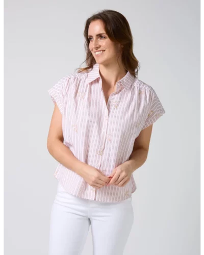 Stella + Gemma Lindy Shirt - Pink Stripe