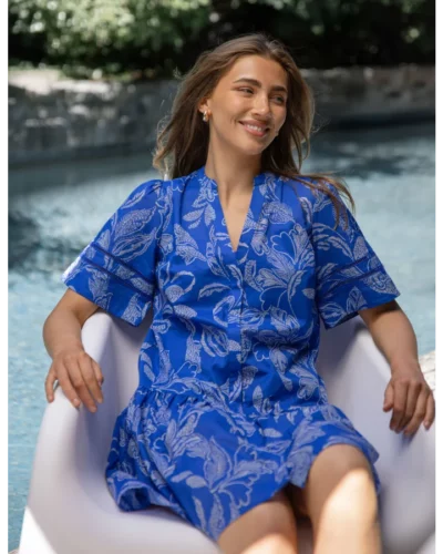 Stella + Gemma Eugenie Dress - Corfu Cobalt