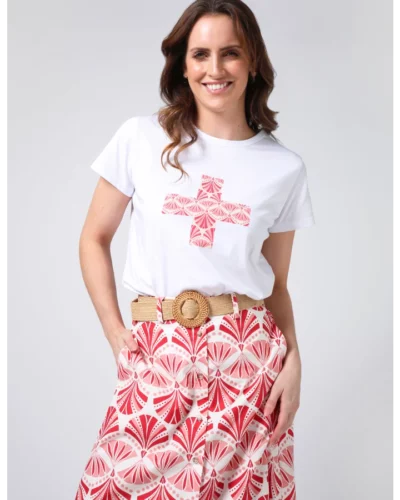 Stella + Gemma Classic Tee Strawberry Scoop - White