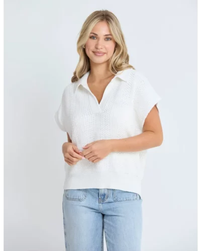 Stella + Gemma Evelyn Vest - White