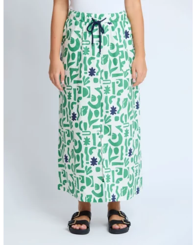 Stella + Gemma Amy Skirt - Spring Green Geo