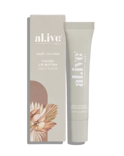 al.ive body tinted lip butter - nude coconut