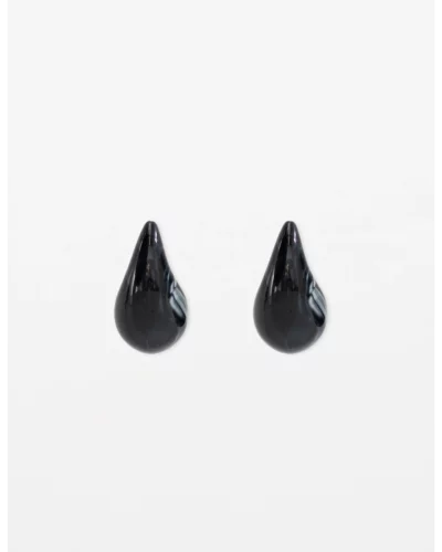Stella + Gemma Black Tear Drop Earrings