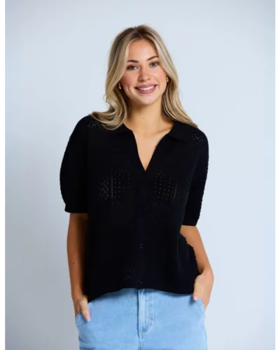 Stella + Gemma Polly Cardigan - Black