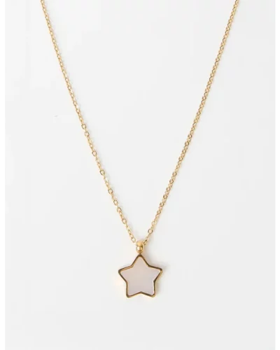 Stella + Gemma Necklace Star Pendent - Gold Shell Star Pendant