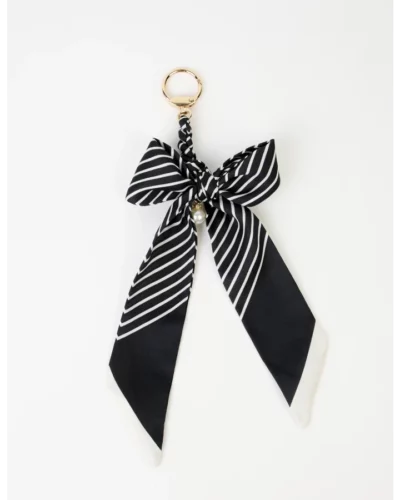 Stella + Gemma Keychain Bow - Black and White