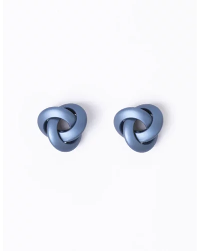 Stella + Gemma Earring Woven Triangle - Sea