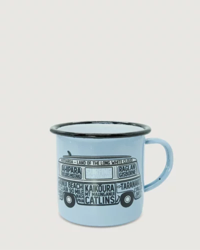 Moana Road NZ Surfing Enamel Mug Small Blue