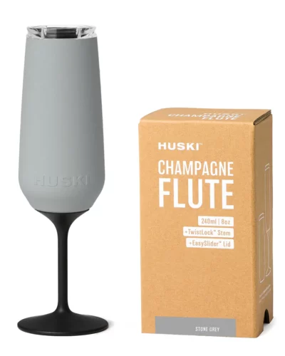 Huski Champagne Flute - Stone Grey