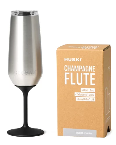 Huski Champagne Flute - Brushed Stainless