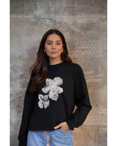 Stella + Gemma Essential Sweat - Black Cocoa Blooms