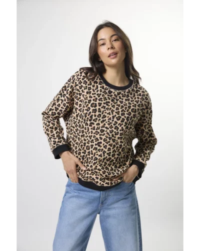 Stella + Gemma Newport Sweat | Snow Leopard