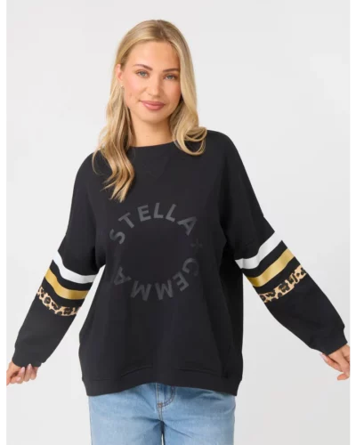 Stella + Gemma Newport Pocket Sweatshirt | Black