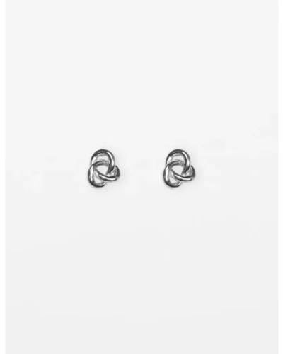 Stella + Gemma Earring Silver Large Knot