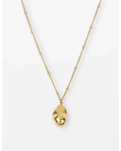 Stella + Gemma Necklace Nugget Pendent | Gold