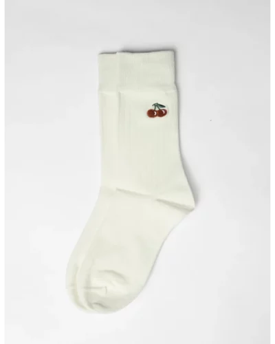 Stella + Gemma Sock Cherries | White