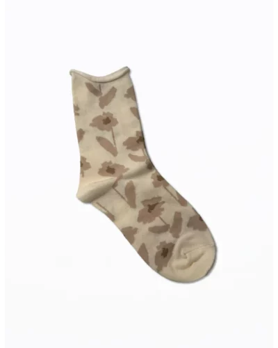 Stella + Gemma Sock Blurred Flowers | Natural